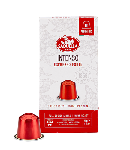 Saquella Kapseln bar italia INTENSO, 10 Nespresso®-kompatible Kapseln